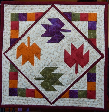 Tumbling Leaves Miniature Quilt by Ms P Designs USA