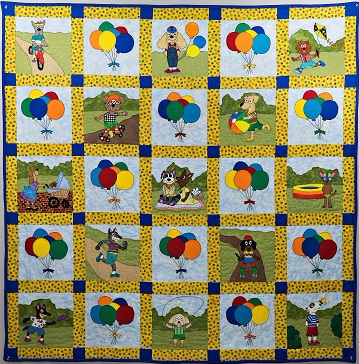 Puppy Park Boys with Balloons Quilt Pattern by Ms P Designs USA