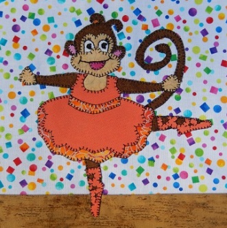 Monkey Ballerina by Ms P Designs USA