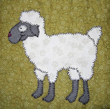 Sheep applique by Ms P Designs USA