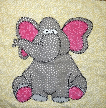 African Elephant Applique by Ms P Designs USA