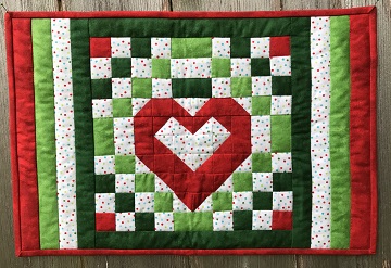 Christmas Hearts Place Mats by Ms P Designs USA