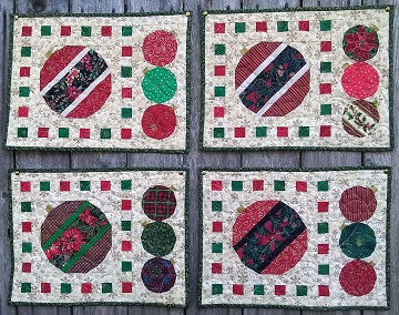 Christmas Ornament Place Mats by Ms P Designs USA