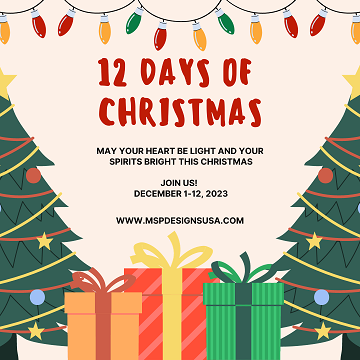 12 Days of Christmas 2023 by Ms P Designs USA